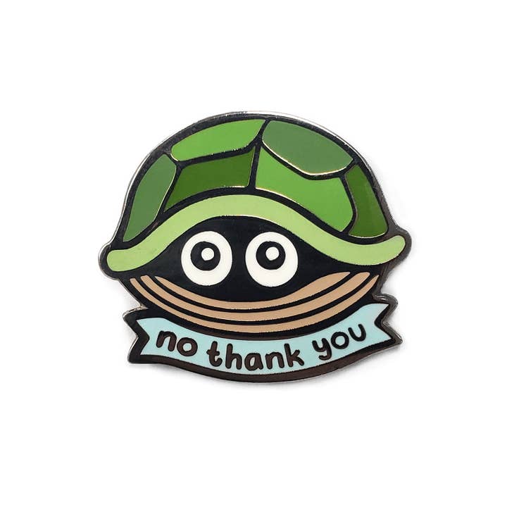 Kolorspun Pins - Wholesale Lapel Pin/Button - No Thank You Turtle Enamel Pin