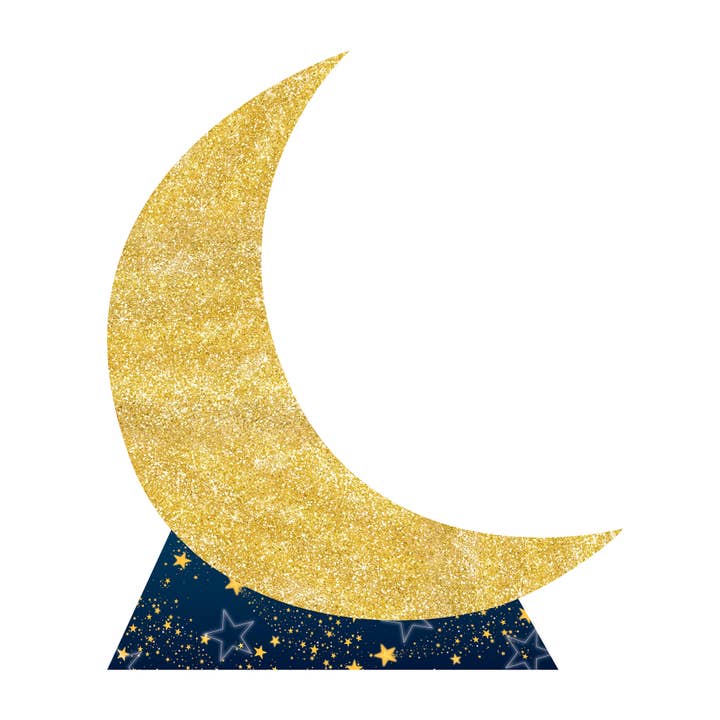 Starry Night Crescent Moon Stand-up pour la vente par Beistle