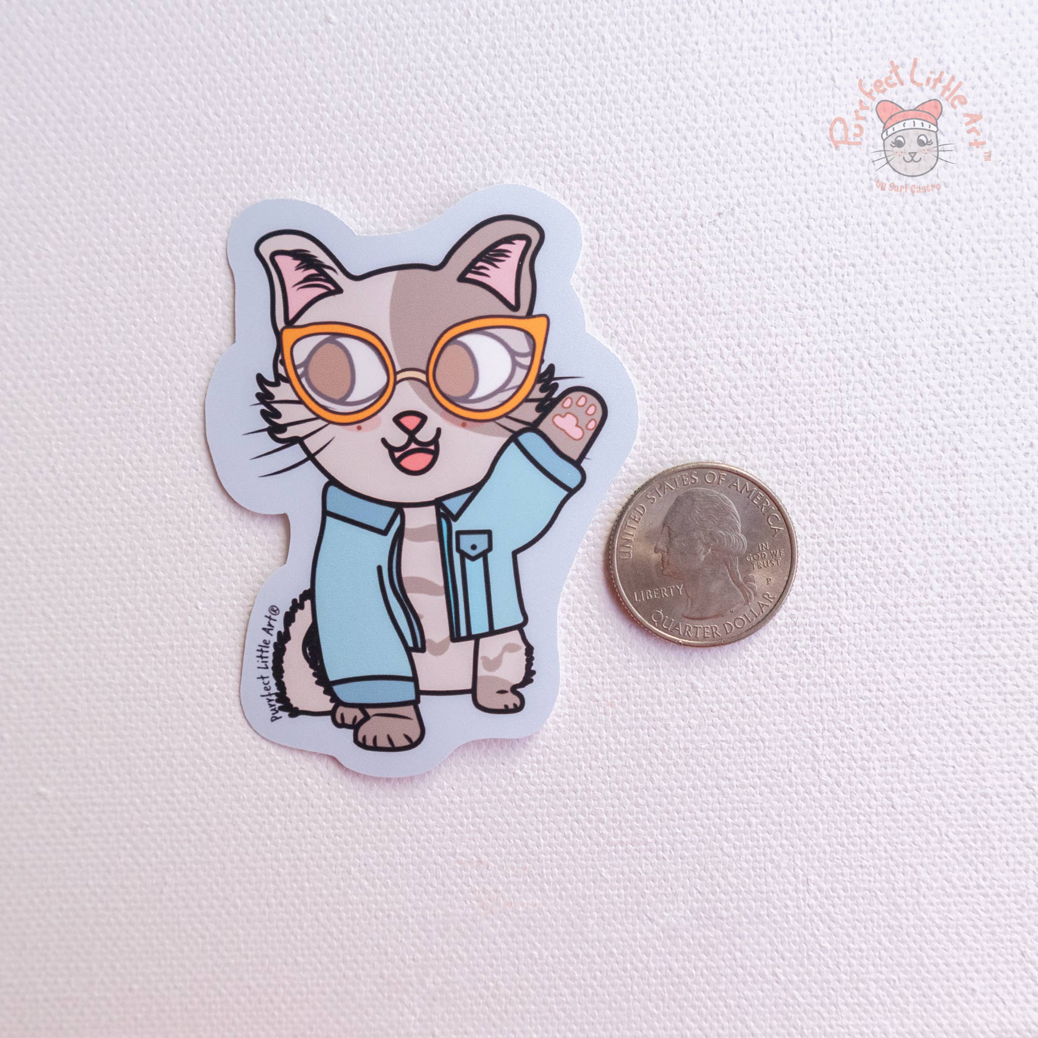 Purrfect Little Art - Vente Autocollant - Autocollant en jean pour chat | Cat Lover | Funny2