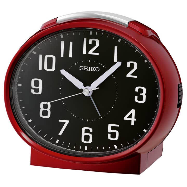 Imperial Alarm Clock, red for wholesale by Seiko Clocks USA