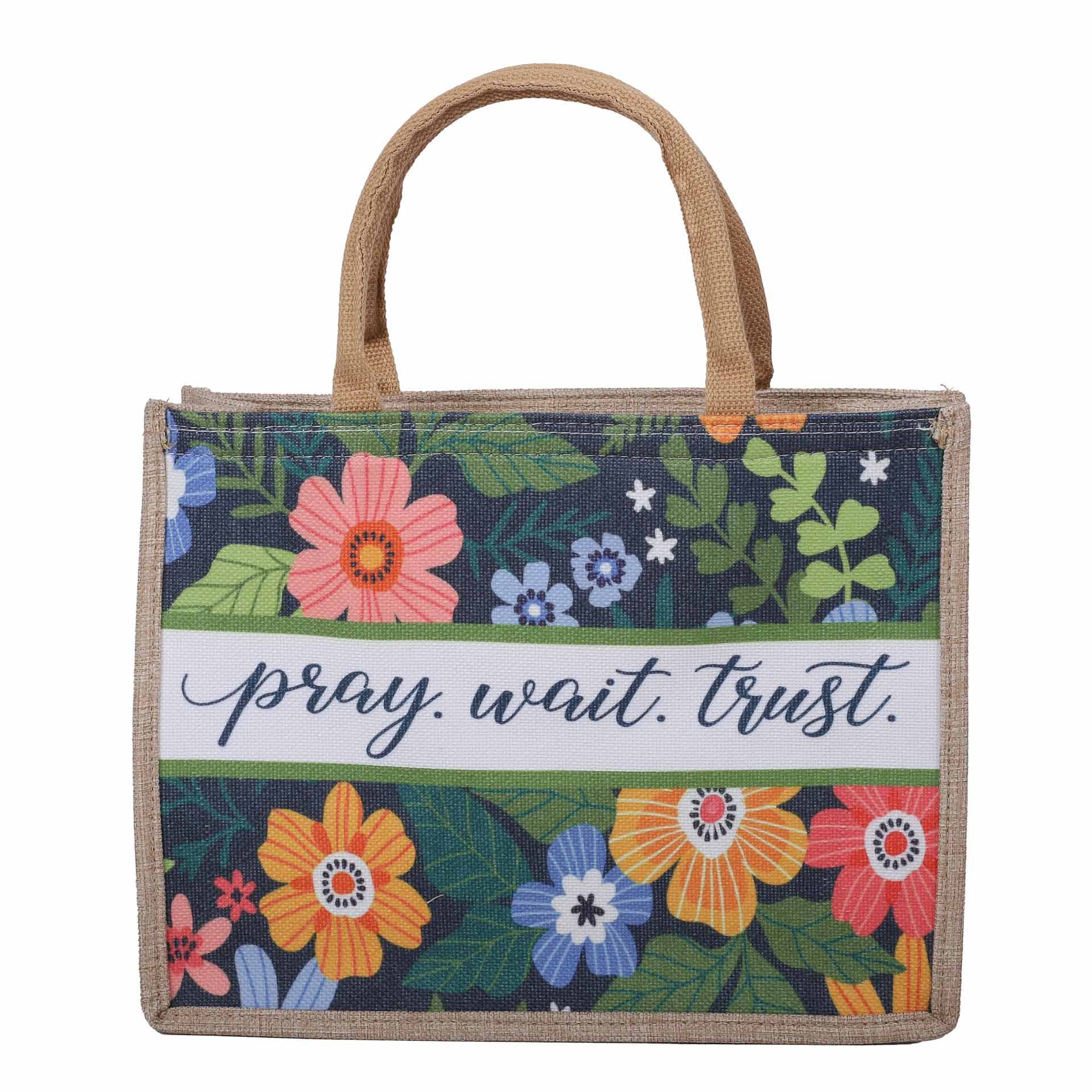 Swanson Christian Products - Vente Tote bag – femme - Tote en toile tissée - Prie Attends Fais confiance0