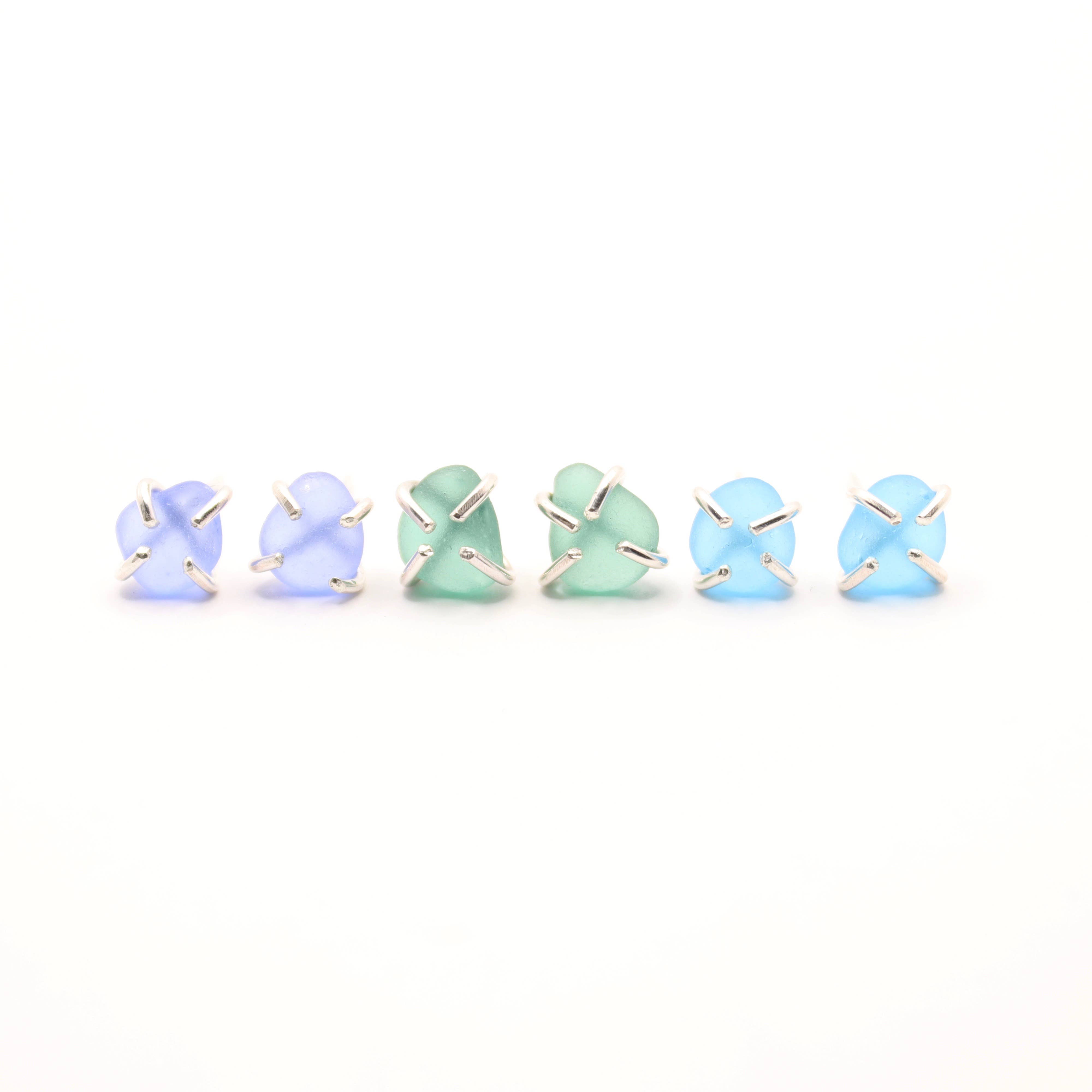 Esme - Wholesale Stud/Post Earrings - Sea Glass Stud Earrings2