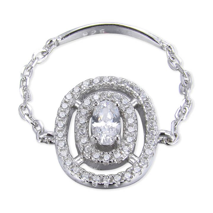 Anel Corrente Oval por atacado de ELLA JEWELS PARIS