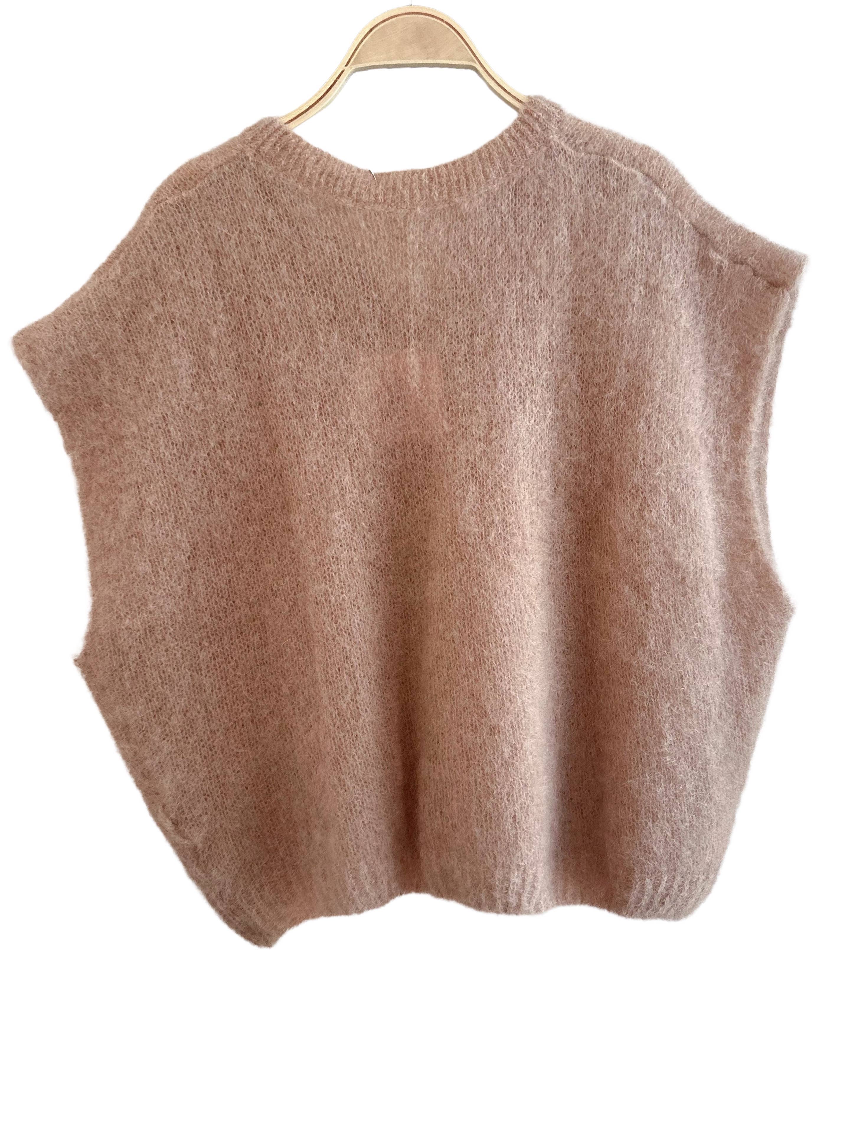 Orice - Vente Cardigan – femme - Gilet sans manche en maille 81% Kid mohair - Orice 31