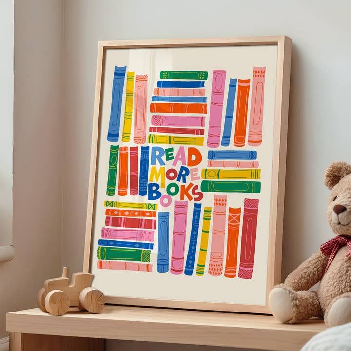 Read More Books Wall Art Print for wholesale by DorothyDear