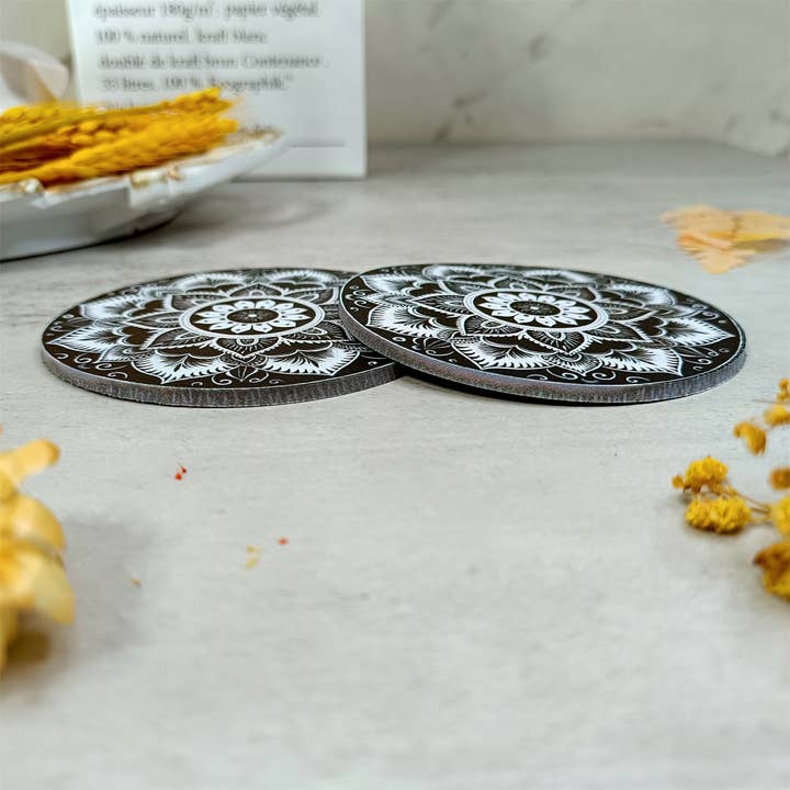 Candles Meta - Wholesale Coasters - Boho Decorative Coasters for Cups Mugs Beverage Bar Coaster4