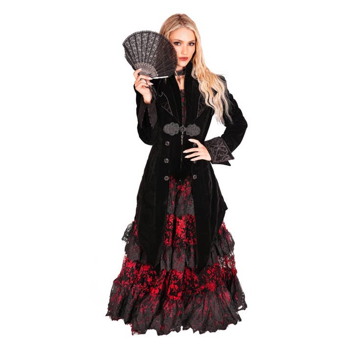 Western Fashion - Wholesale Handheld Folding Fan - 69819 - Lace Fan with tassel, black3