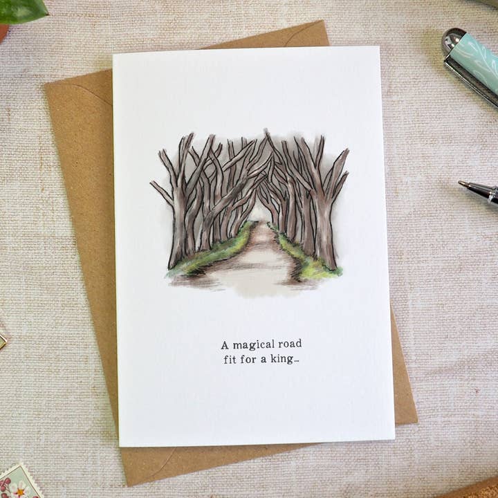 Carta artistica Dark Hedges Irlanda del Nord per la vendita all'ingrosso da parte di Watercolour Sky
