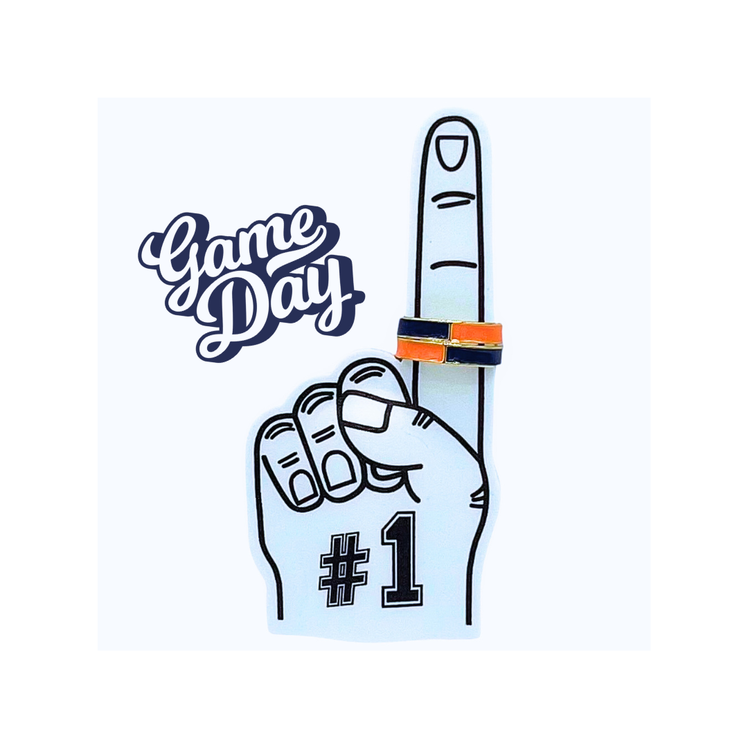 Color Shout - Vente Anneau/bague à empiler - R207-Jour de Match : Ensemble de Bagues Empilables aux Couleurs de l'Équipe5