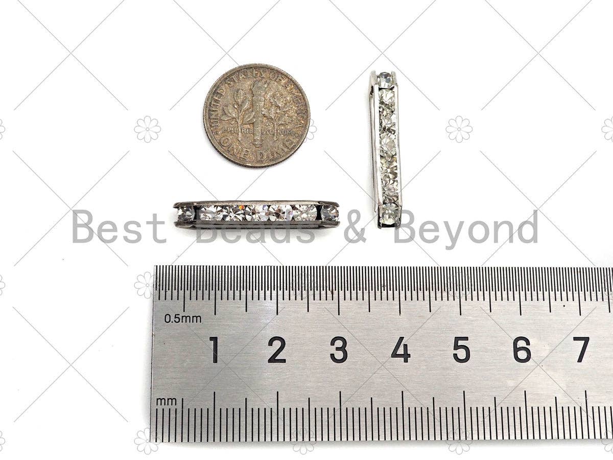 BestBeads&Beyond – Großhandel Individueller Charm/Anhänger – 10 Stück Strass-Schmuck-Trennleiste mit 3 Löchern, Artikelnummer C1123