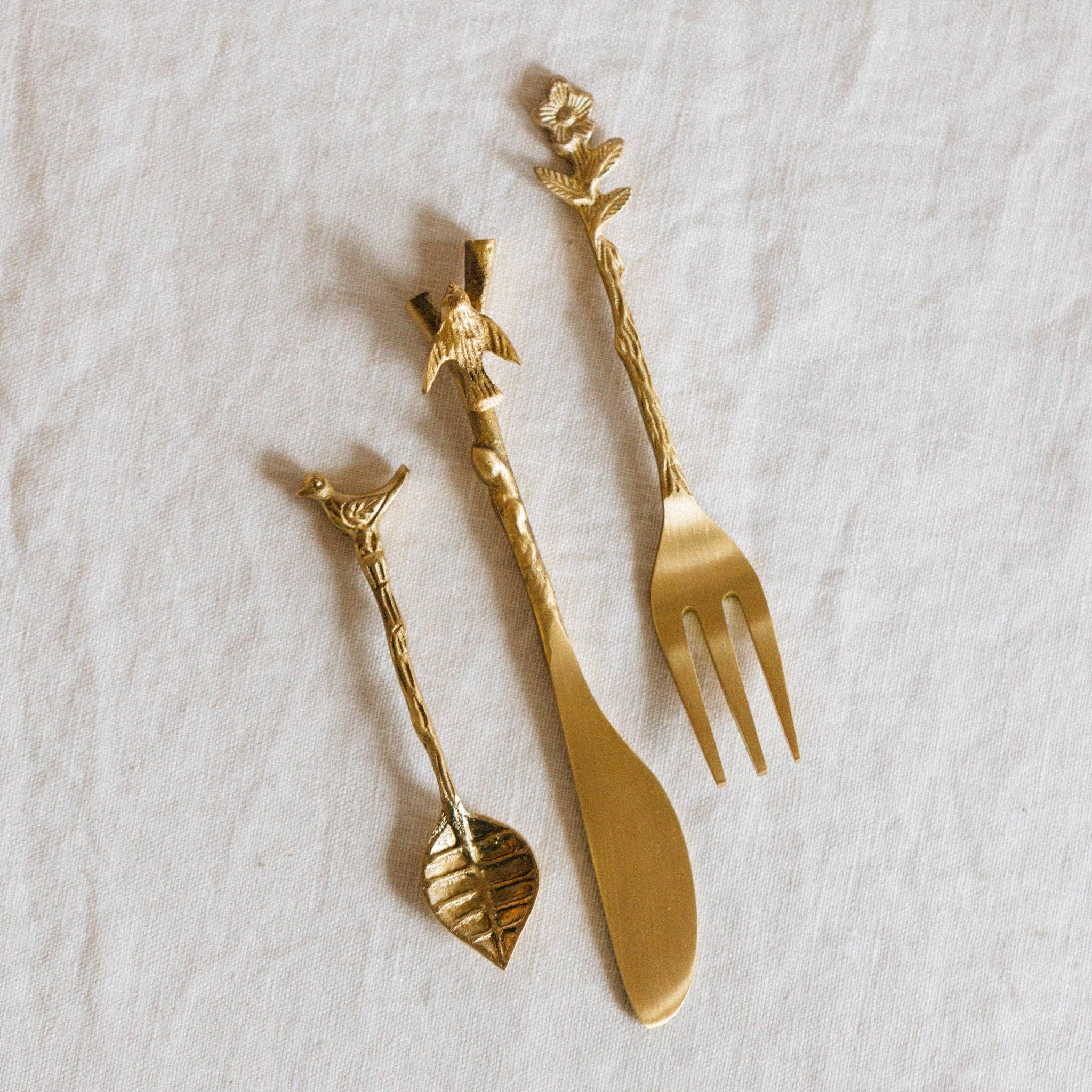 Ten Thousand Villages - Wholesale Serving Utensil - Adavi Brass Mini Serving Utensils0