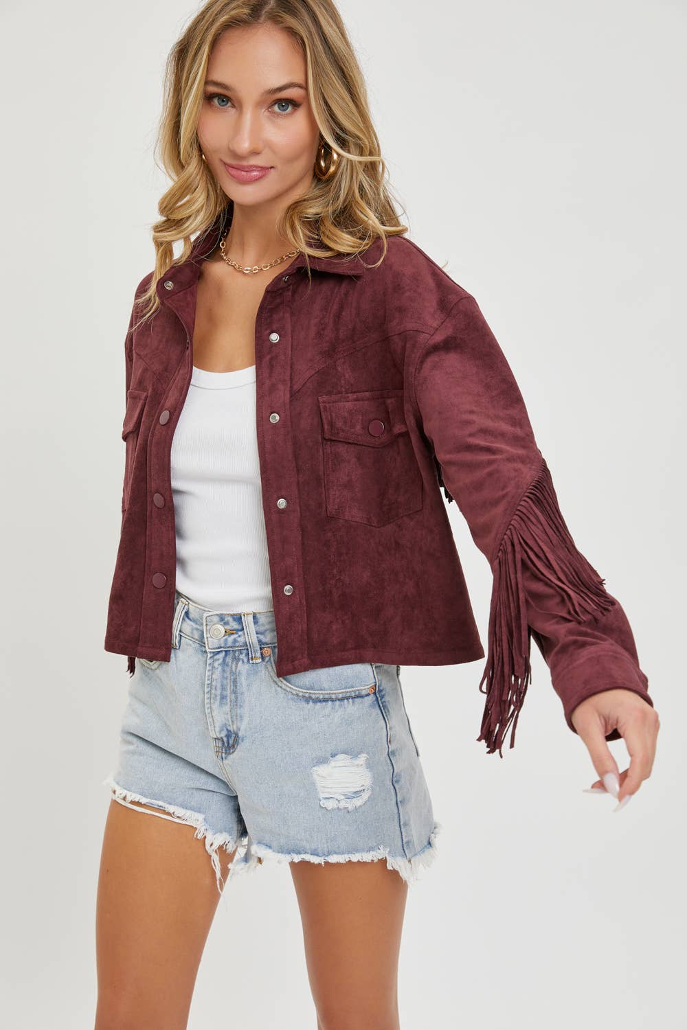 Sweet Lovely by Jen – Großhandel Hemdjacke/Shacket – Damen – Western-inspirierte Wildleder-Shacket70