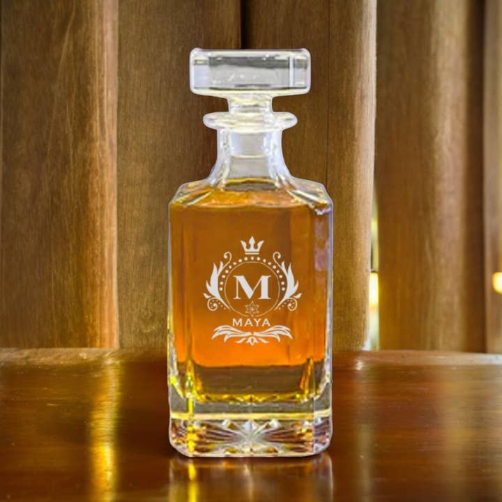 Personalized Whiskey Decanter, Decanter Set, Gift for Dad for wholesale by Engrave My Memories