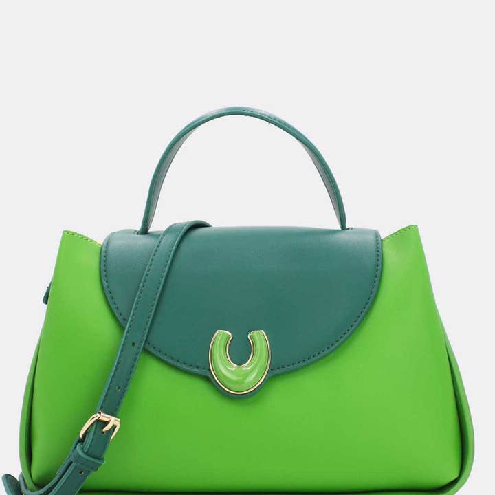 Tom&Eva (F.D.M diffusion) - Vente Sac à main avec poignée sur le dessus – femme - Sac à Main Fermoir Boucle de Fer à Cheval-69133