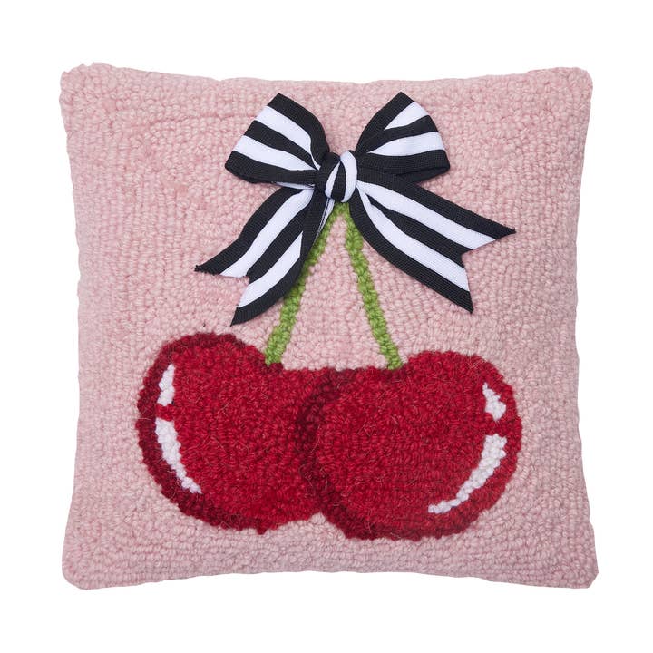 Cherries W/Ribbon Hook Pillow for wholesale by Peking Handicraft