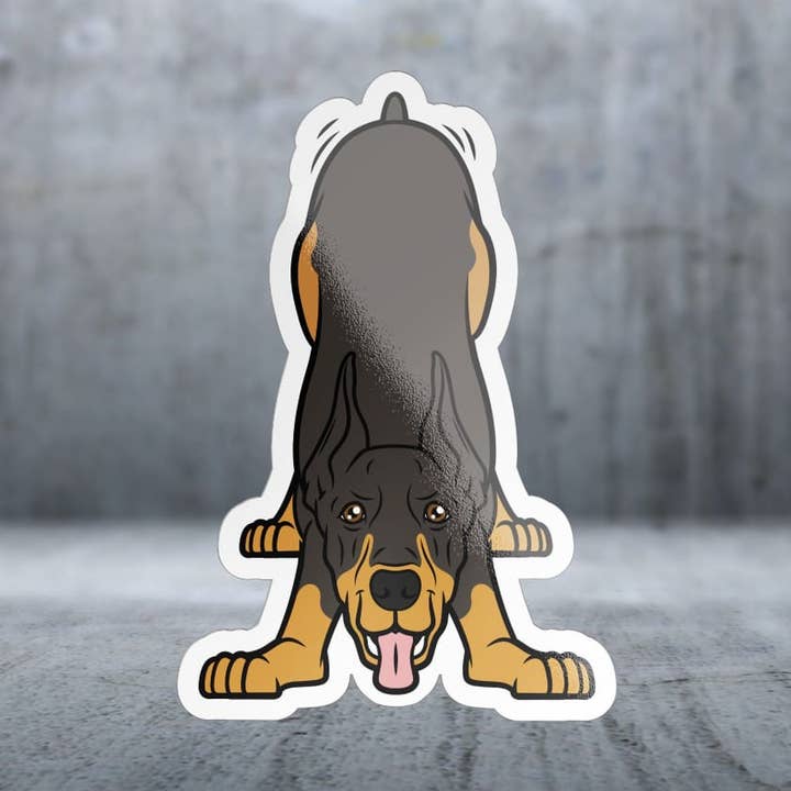 Playful Doberman - Sticker for wholesale by Two Feet Treats