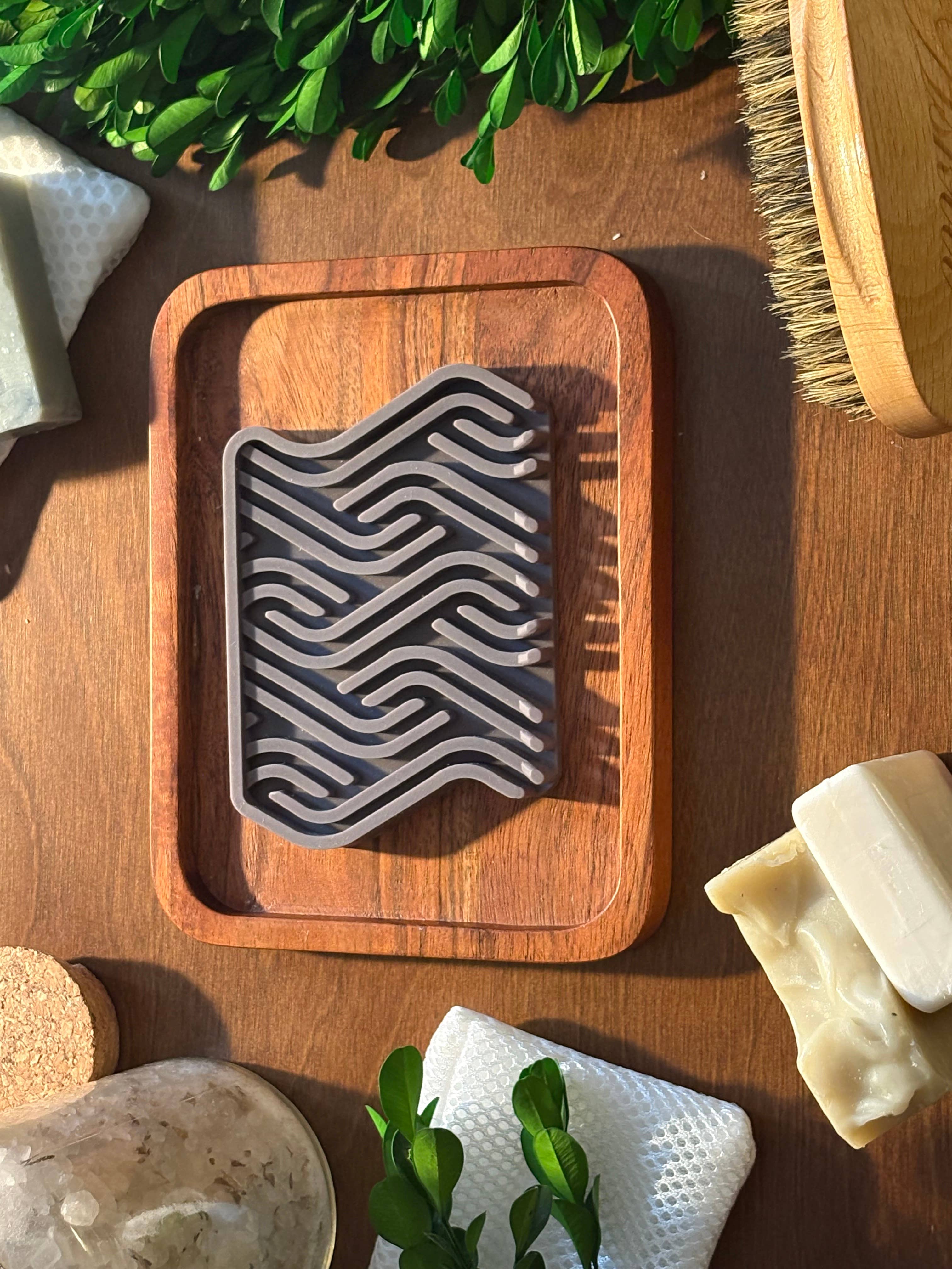 Multi Colored Soap Dish (Grey/Green/White) Premium Silicone Soap Tray for wholesale on Faire12