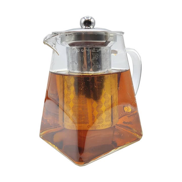 Tea People – wholesale Tea pot – 800ml Square Glass teapot with SS Infuser