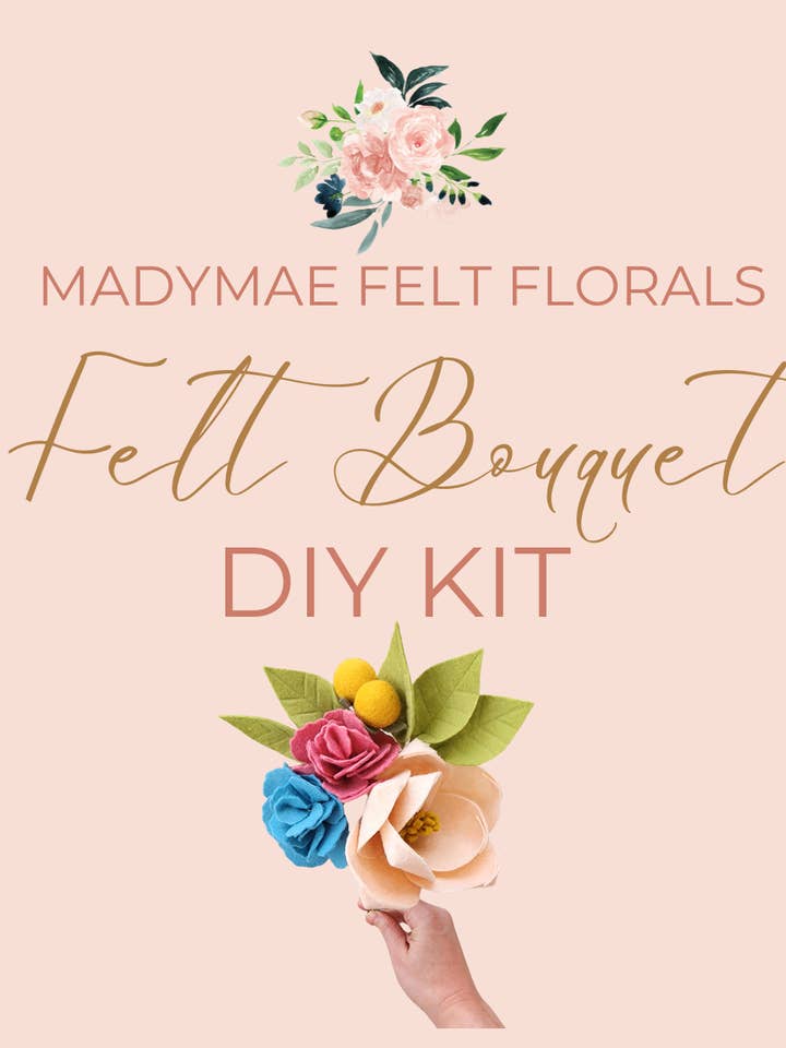 Felt Flower Bouquet DIY Kit for wholesale by Madymae Felt Florals