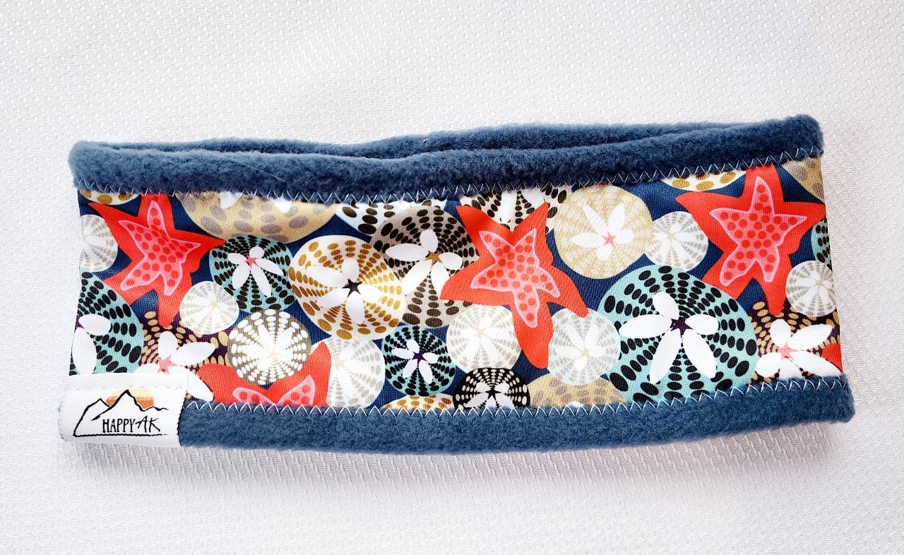 HappyAK Handmade Headbands and Neckwear - Vente Bandeau – femme - Bandeaux doublés en polaire (thème côtier) - Lot9