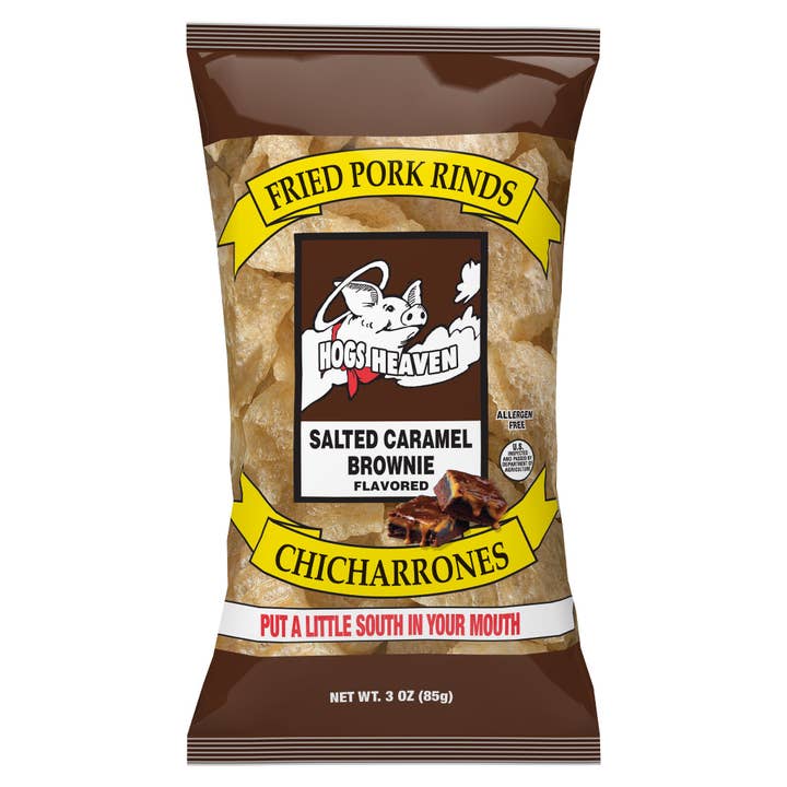 Salted Caramel Brownie Pork Rinds for wholesale by The Local Palate Marketplace