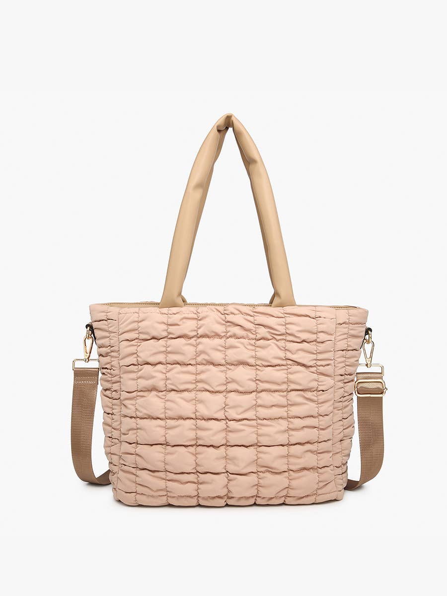 Jen & Co. - Wholesale Tote Bag - Women's - M2517 Kelly Quilted Puffy Tote w/ Zip Closure3