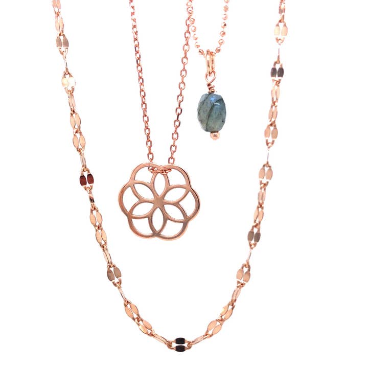 Lou Marie - Wholesale Pendant/Charm Necklace - necklace flower of life 925 silver