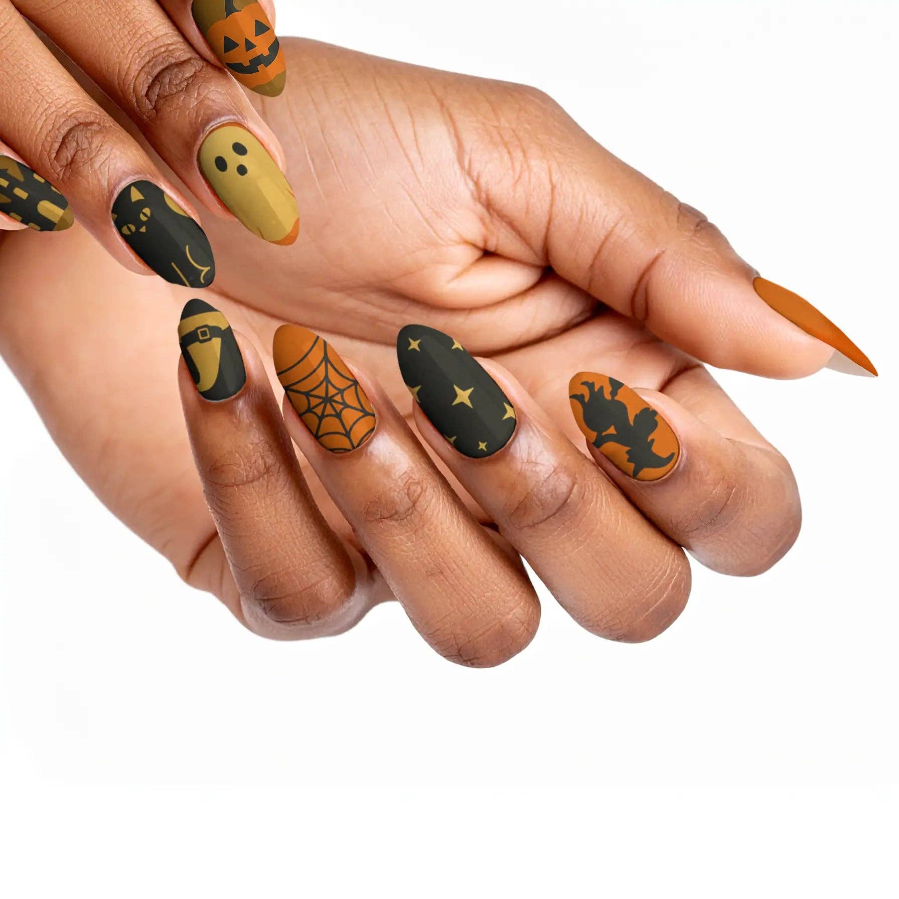 FYNE BODY - Wholesale Press-on/fake nails - Ghoul's Gold Glamour Halloween Press-On Nails96