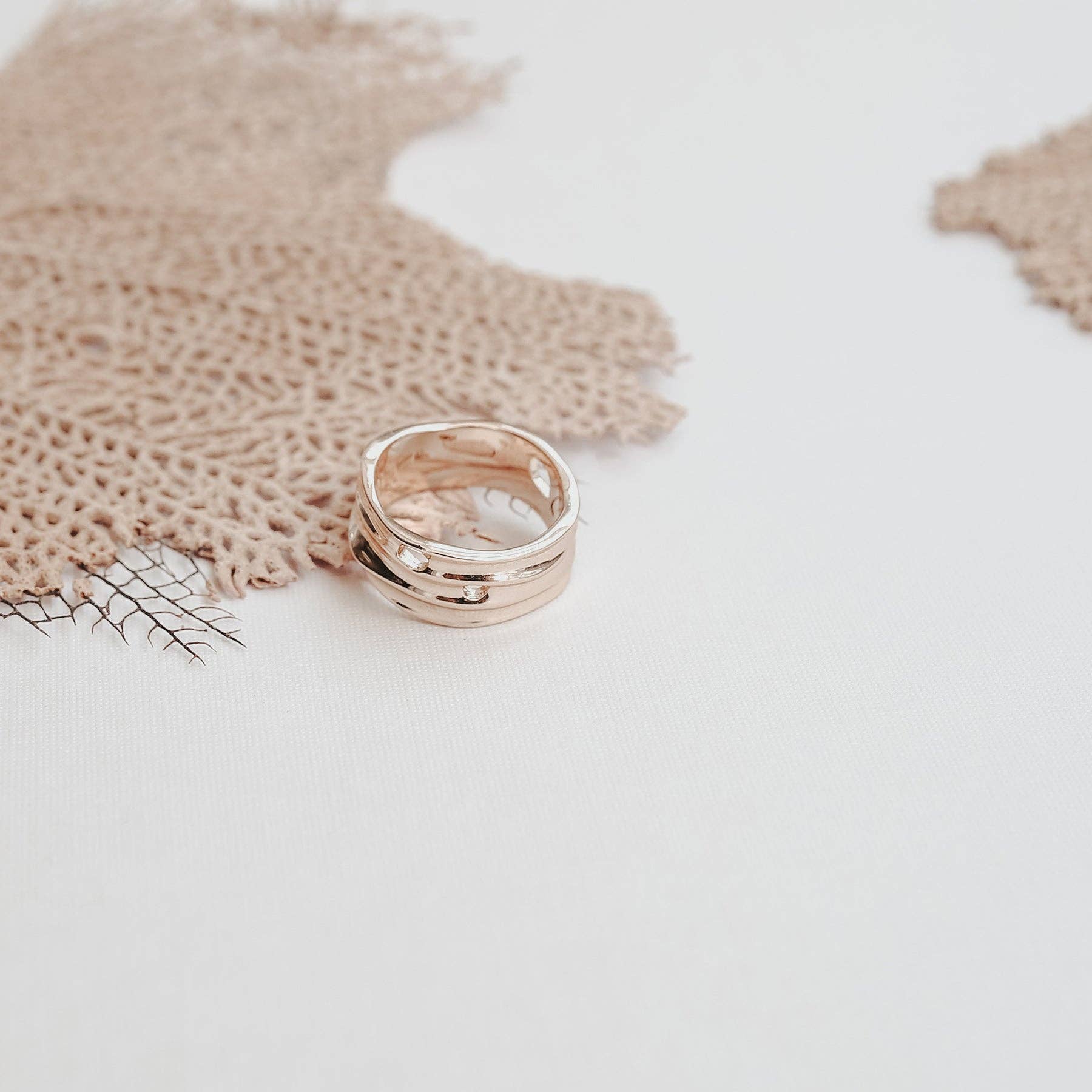 Rahya Jewelry Design - Wholesale Band/Stacked Ring - Fragment Ring in Gold1