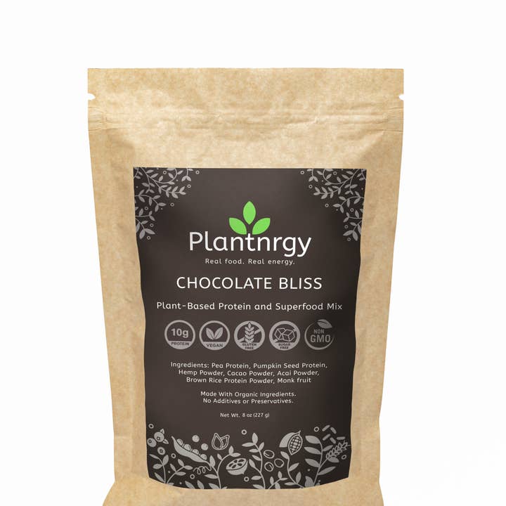PLANTNRGY - Wholesale Protein/superfood powder - Chocolate Bliss -Plant-Based Protein & Superfood Mix(227 gm)