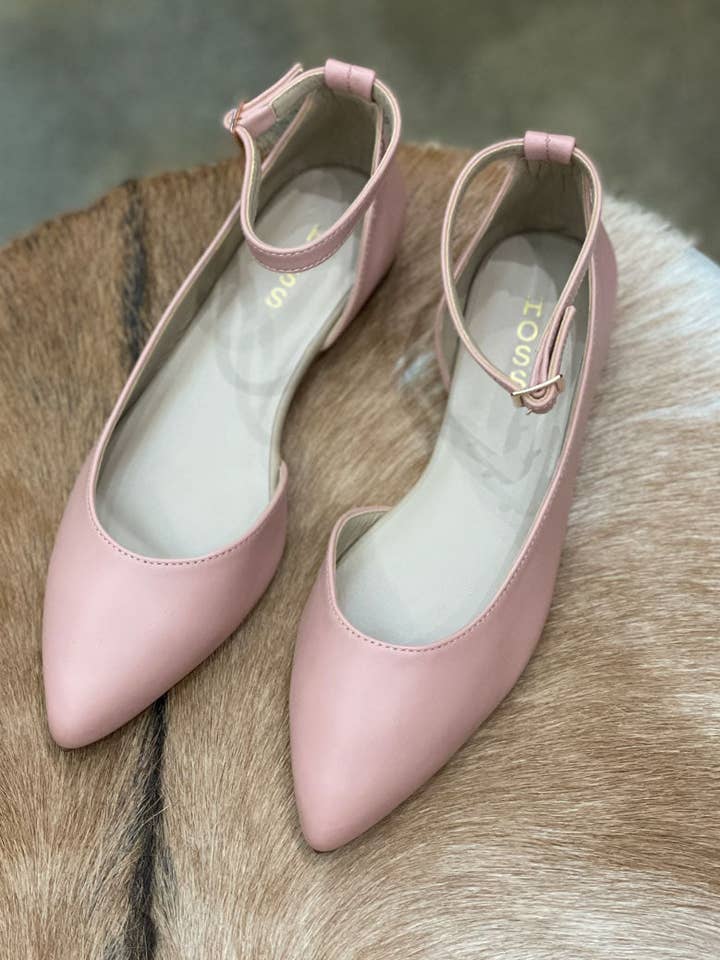 HOSS Dammig Rosa Punkt Tå Platta Skor/Fritidsskor för wholesale av HOSS