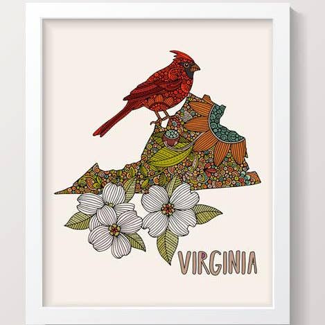 Mapa - Estado da Virgínia por atacado de Valentina Harper