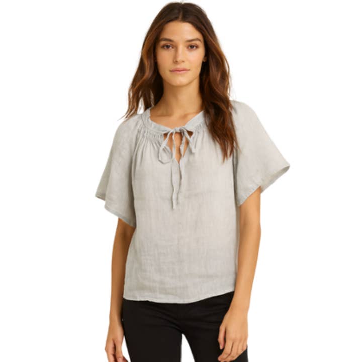 2840 Perla Vera May Italian Linen Top for wholesale by VeraMay