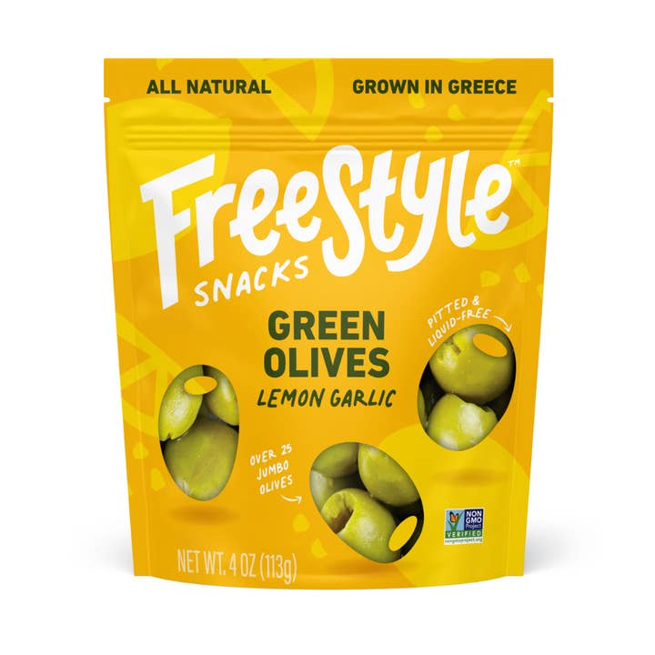 Freestyle Snacks - Wholesale Olives - Green Olives - Lemon Garlic (6 pack)0