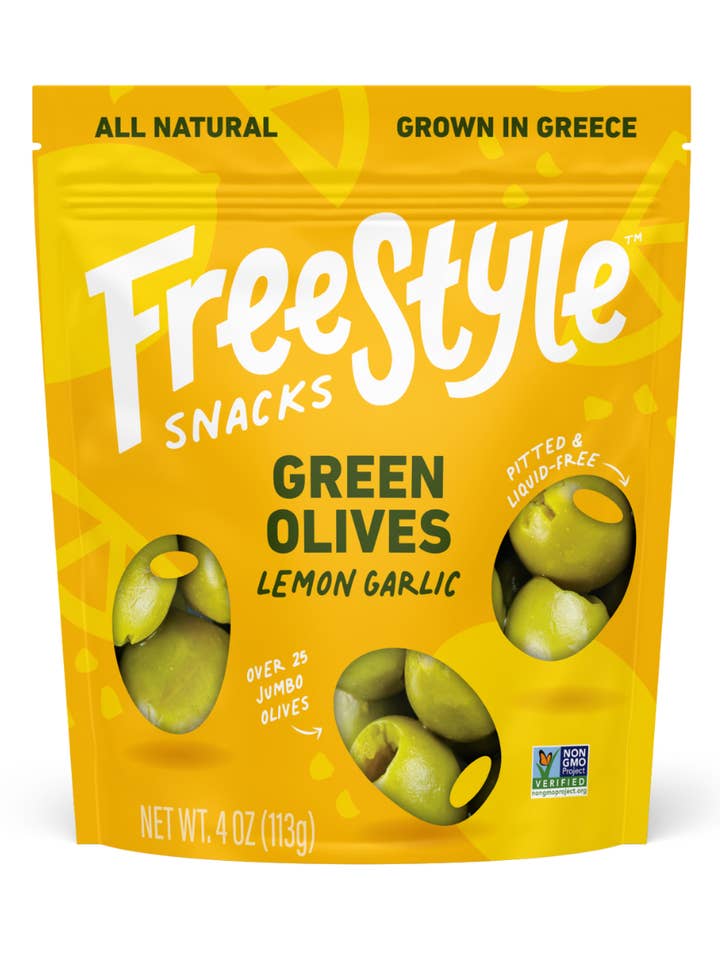 Green Olives - Lemon Garlic (6 pack) for wholesale by Freestyle Snacks