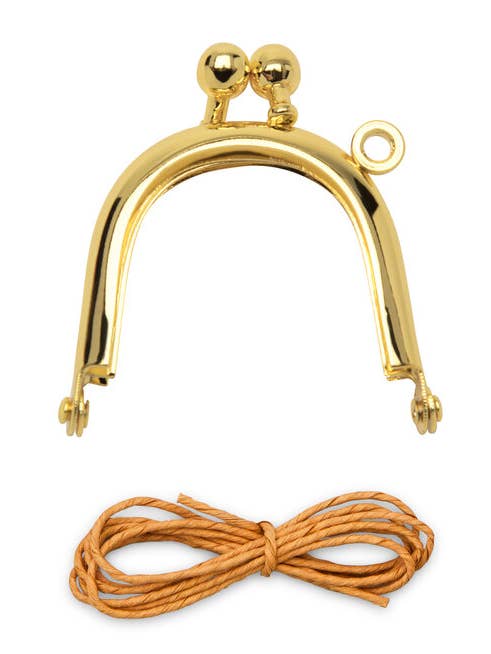 Yellow Gold Teardrop Clasp 1 ½" X 1 ½" (#ZW6202) for wholesale by Zakka Workshop