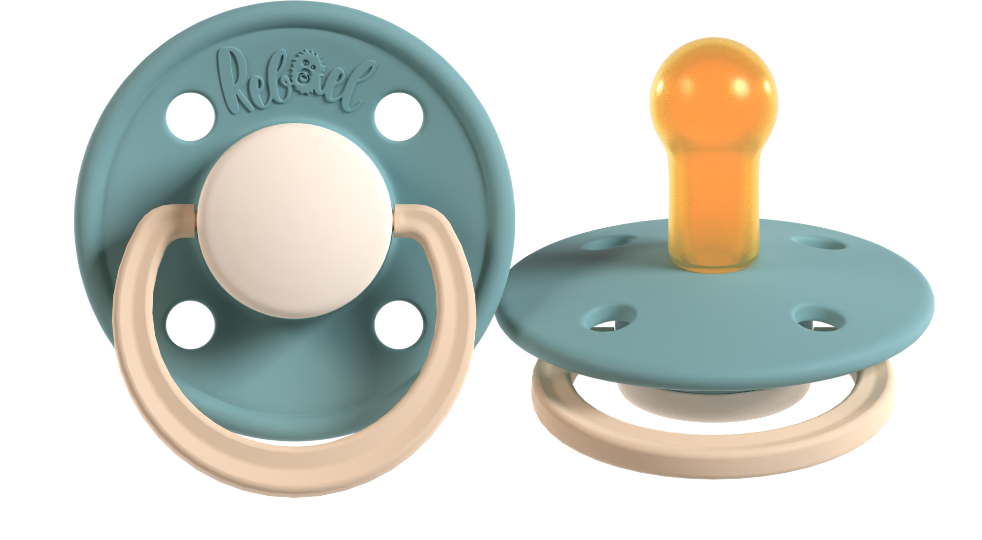 Rebael – wholesale Napp - Baby – Rebael Regnbåge Pärliga Lejon / Dammiga Pärliga Orm, 2-pack, Storlek 1 (0-6 månader)1