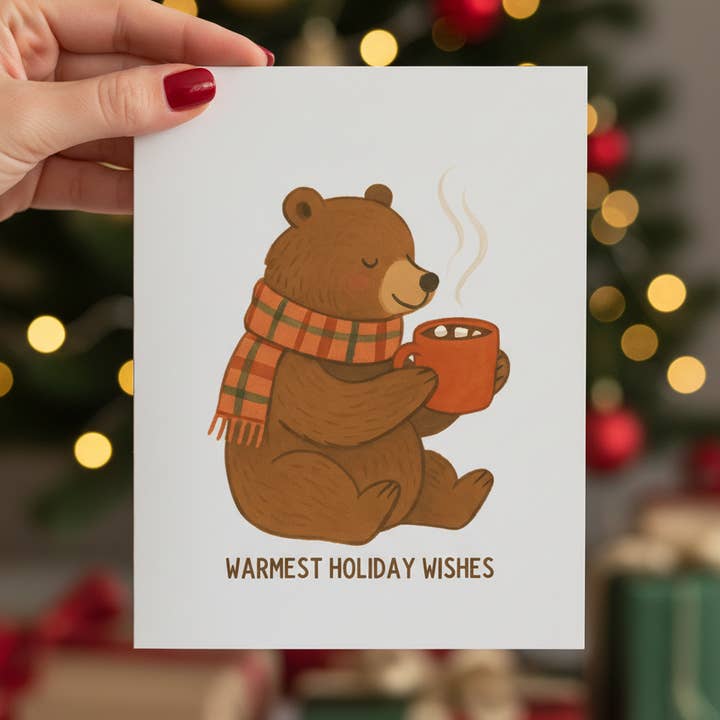 Warmest Holiday Wishes | Christmas Holiday Card for wholesale by My Country Greetings