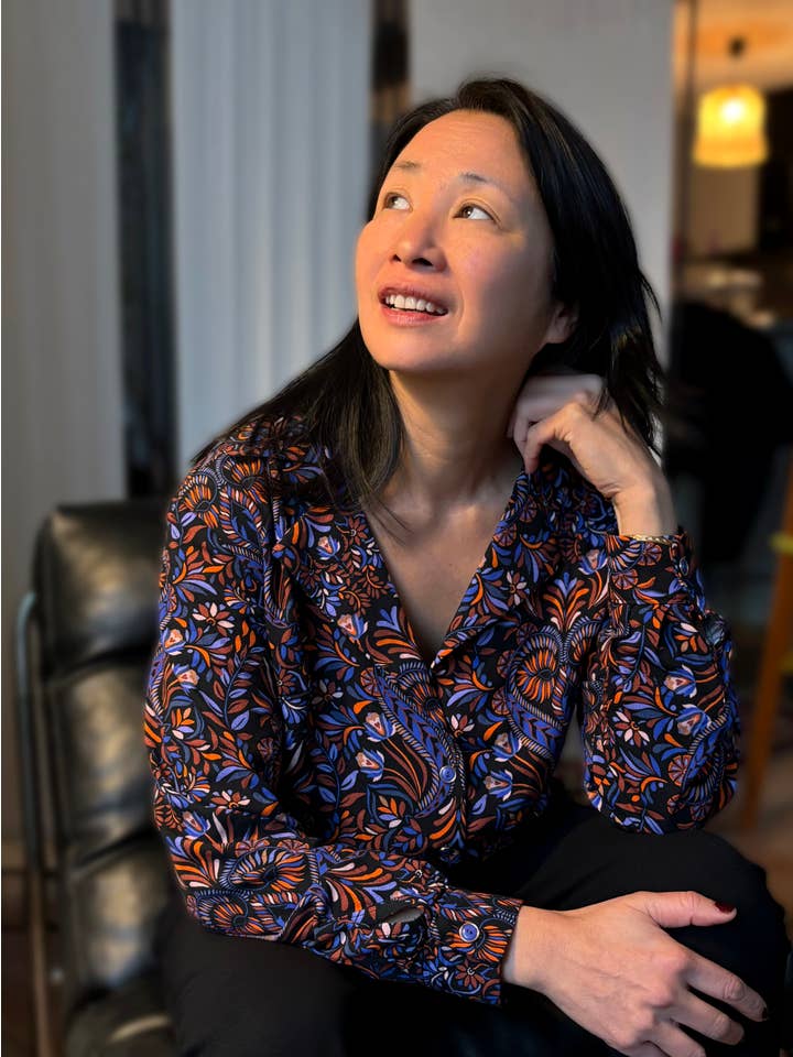 MY DRESS MADE - Wholesale Blouse - Women's - Olivia viscose crepe fabric - Printed in France6