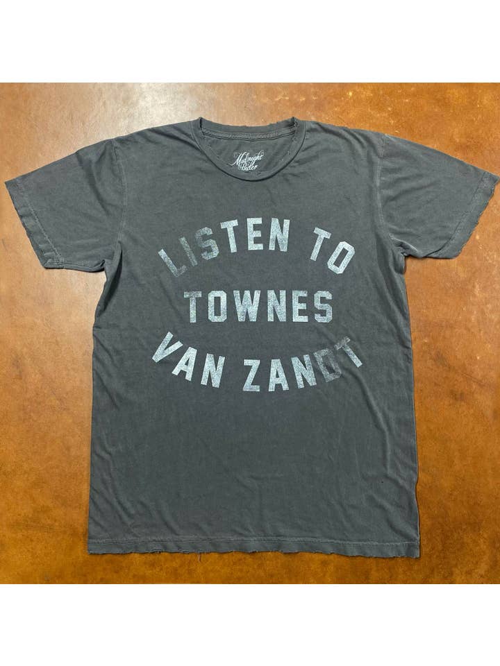 Vintage Black Listen to Townes Van Zandt Unisex Tee for wholesale on Faire