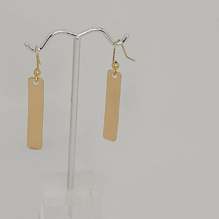 Bella Accessories - Wholesale Dangle Earrings - Dangle Bar Earrings in Copper or Aluminum (Silver)