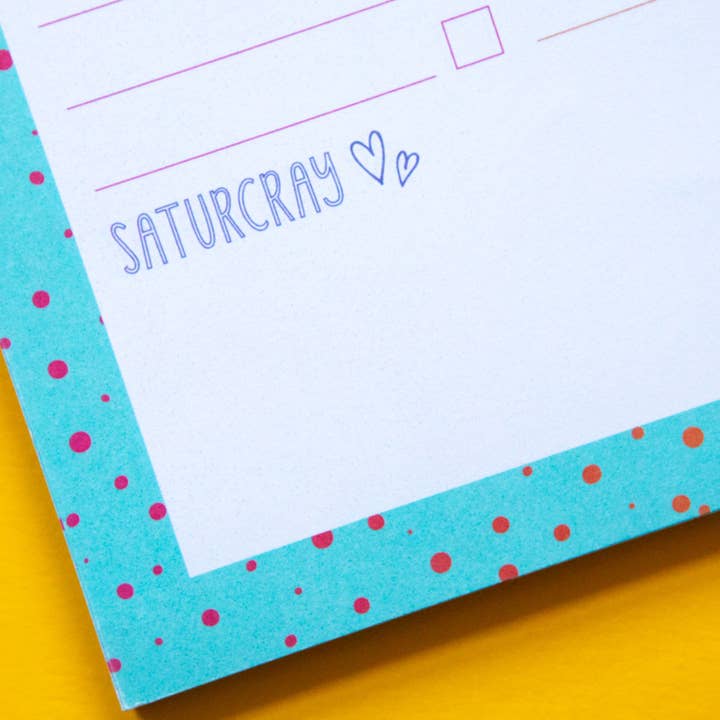 BETTIE CONFETTI – wholesale Planner – Weekly Planner - A4 Desk Planner Pad