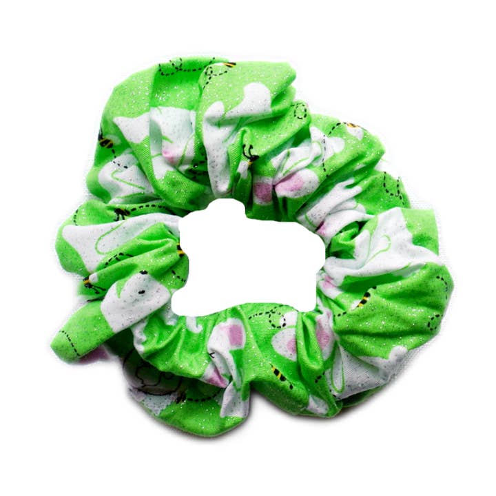 Scrunchie - Coelhinho Verde com Purpurina por atacado de Steph & Joe Art Co.