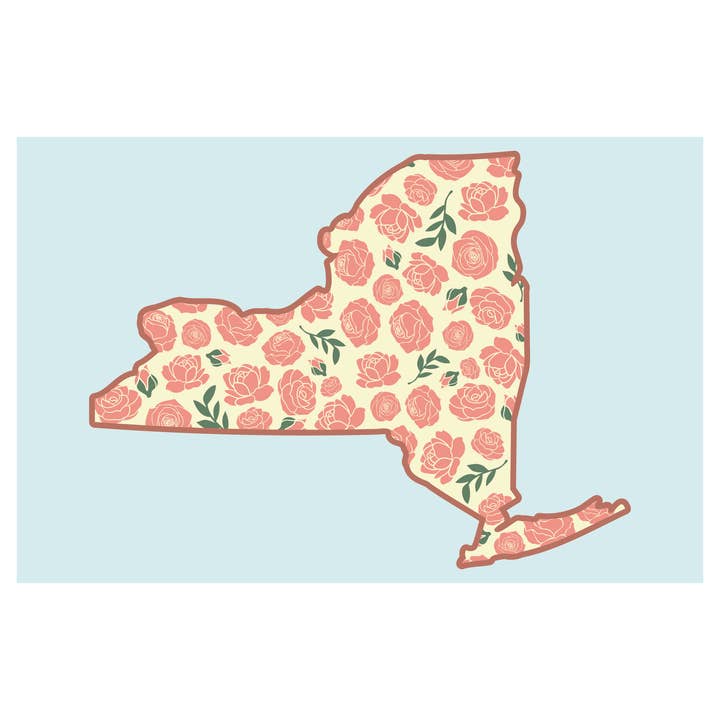 Postcard - New York State Flower for wholesale by Morris Magnets