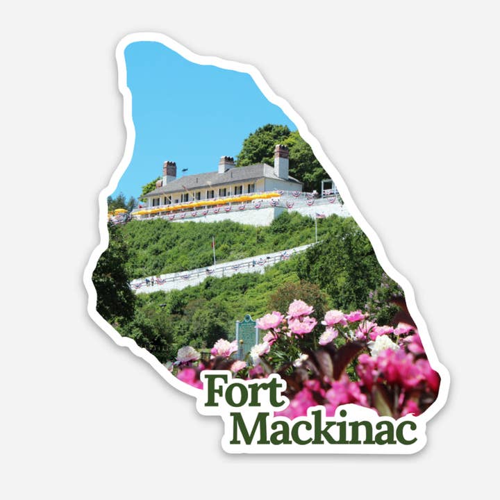 Fort Mackinac vinyl klistermärke för wholesale av Mackinac Memories