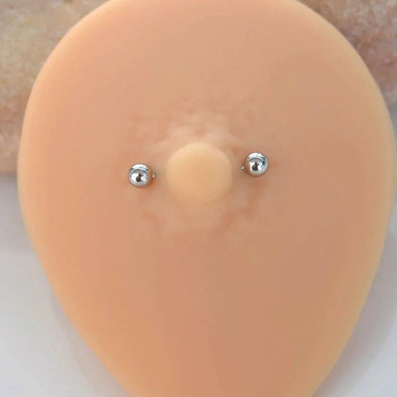 StockJWL – Engroshandel Enkeltøreringe – 18 mm Brystvortepiercing Brystvortestænger Brystvortestang Kropspiercing Brostænger Kropssmykker Sølv1