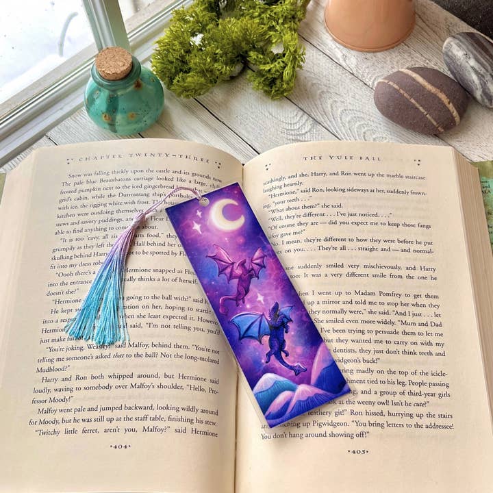 The Swimming Owl - Wholesale Bookmark - Dragon Mates Bookmark | Laminated + Optional Tassel 2