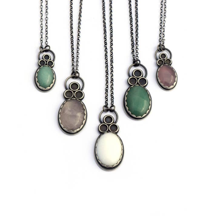 Oval Eyelet Lace Pendant, Small for wholesale by Erin Austin Design