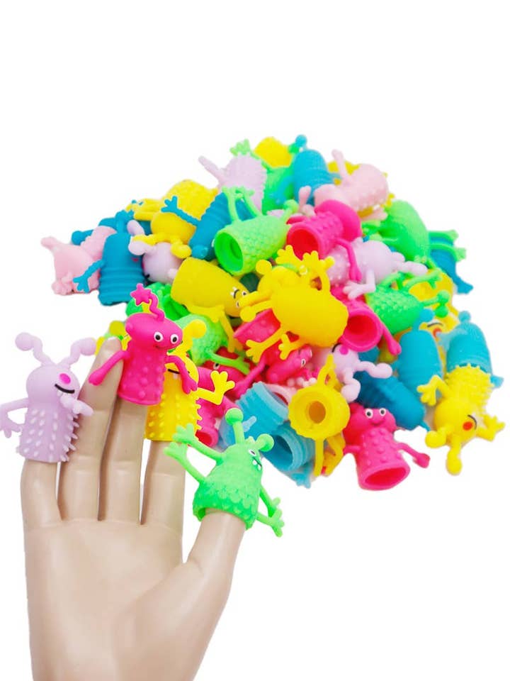 Mini Alien Monster Pretend Finger Puppets - 60 Pcs for wholesale by Cap Zone