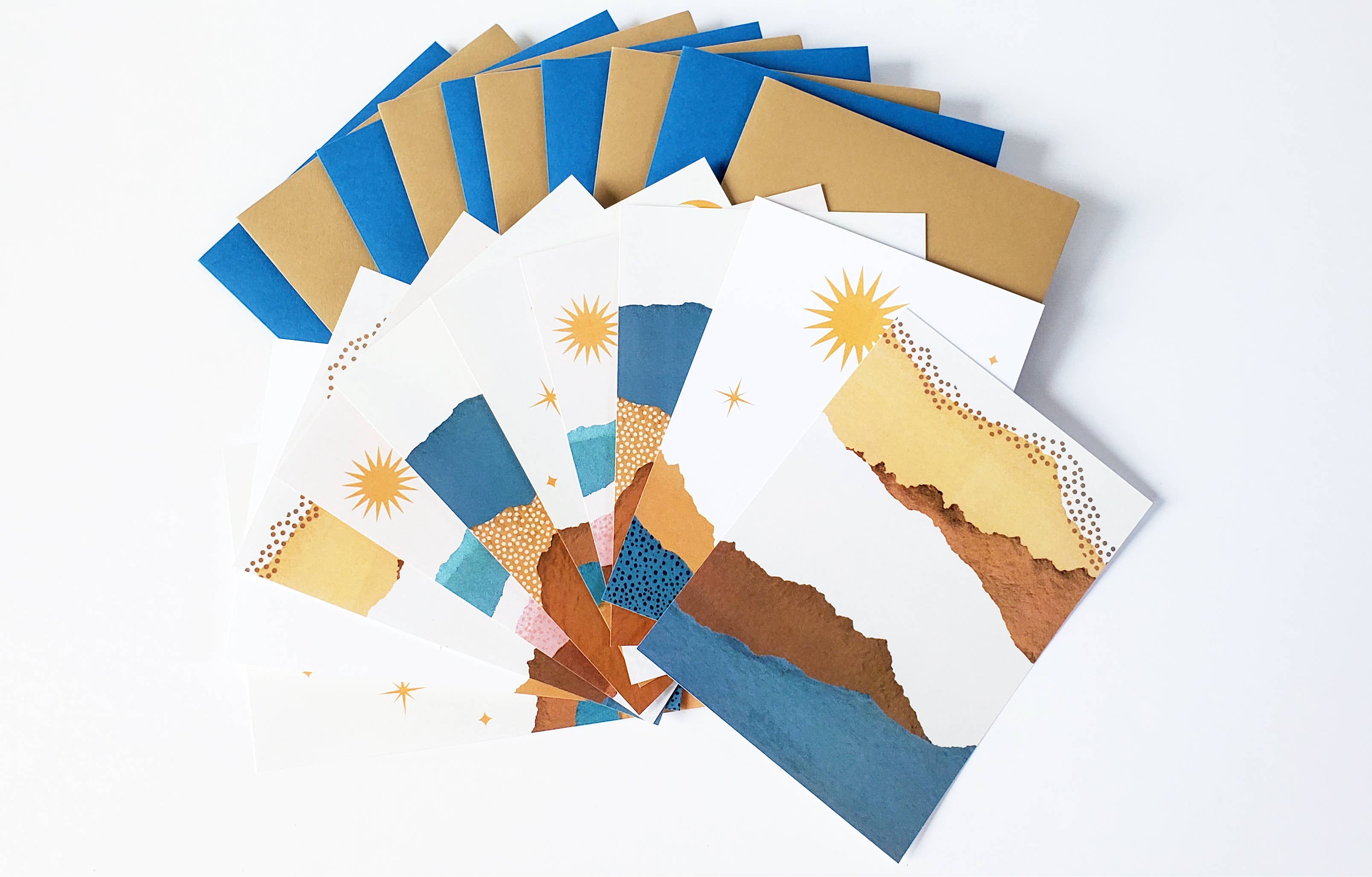 Lucky Dog Design Co. - Wholesale Stationery/Notecard Set - Paper Deckled Sunset Mini Card Set (Set of 10)5